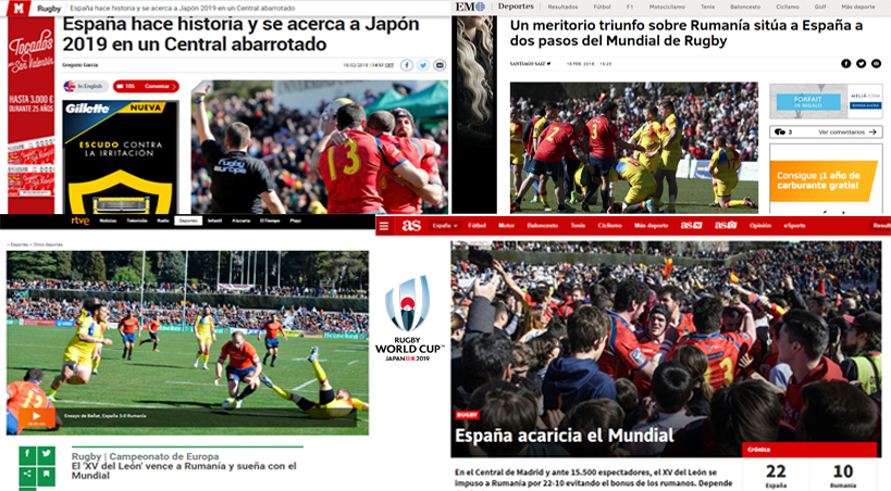El España vs Rumanía en los medios