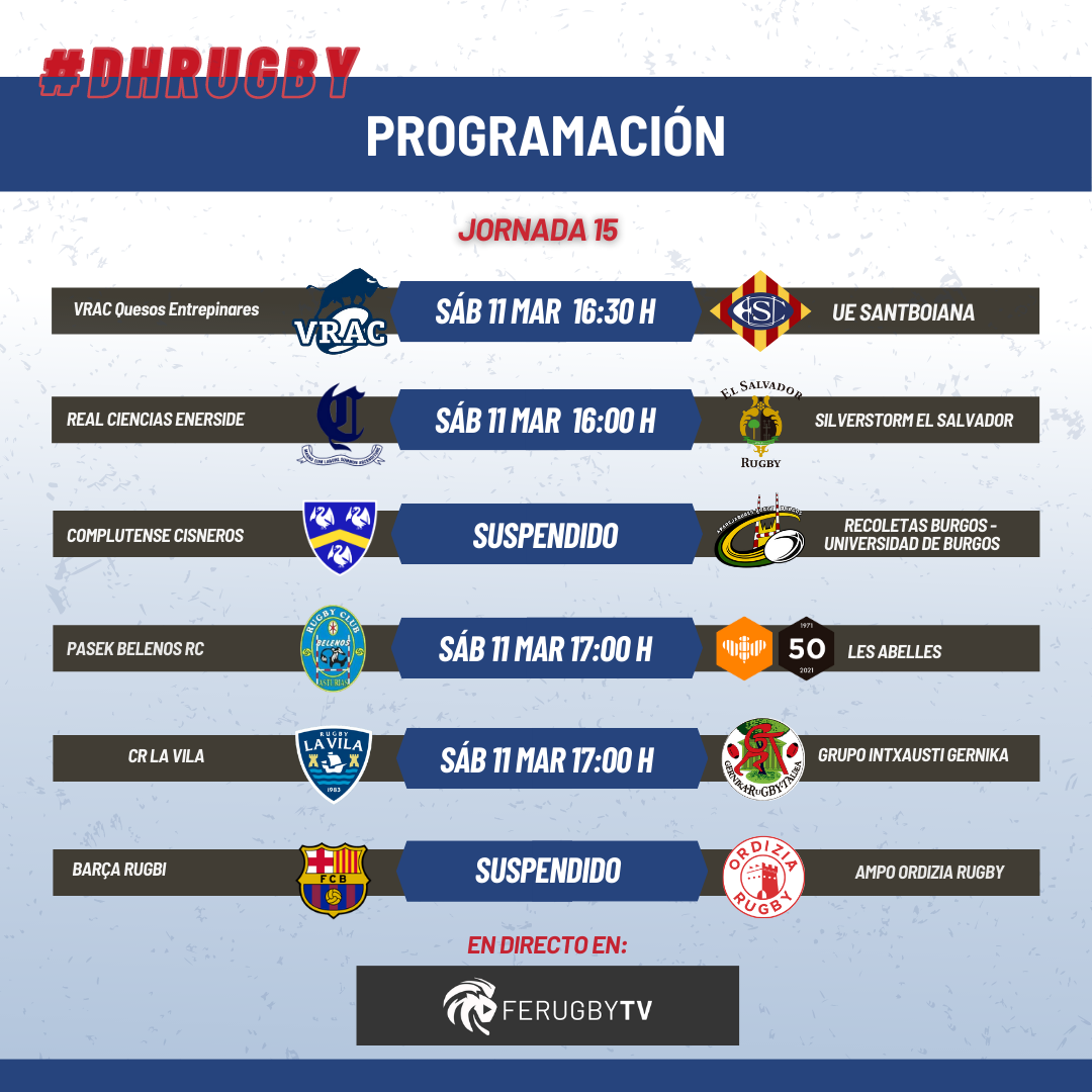 El TAD suspende cautelarmente dos partidos de la J15 de la DH