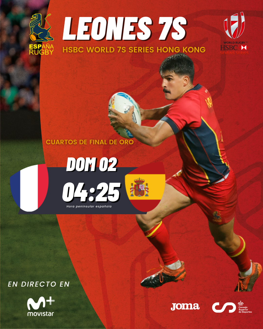 Día 3 HK7s | Francia vs Los Leones 7s (04:25) en los QF de oro de Hong Kong