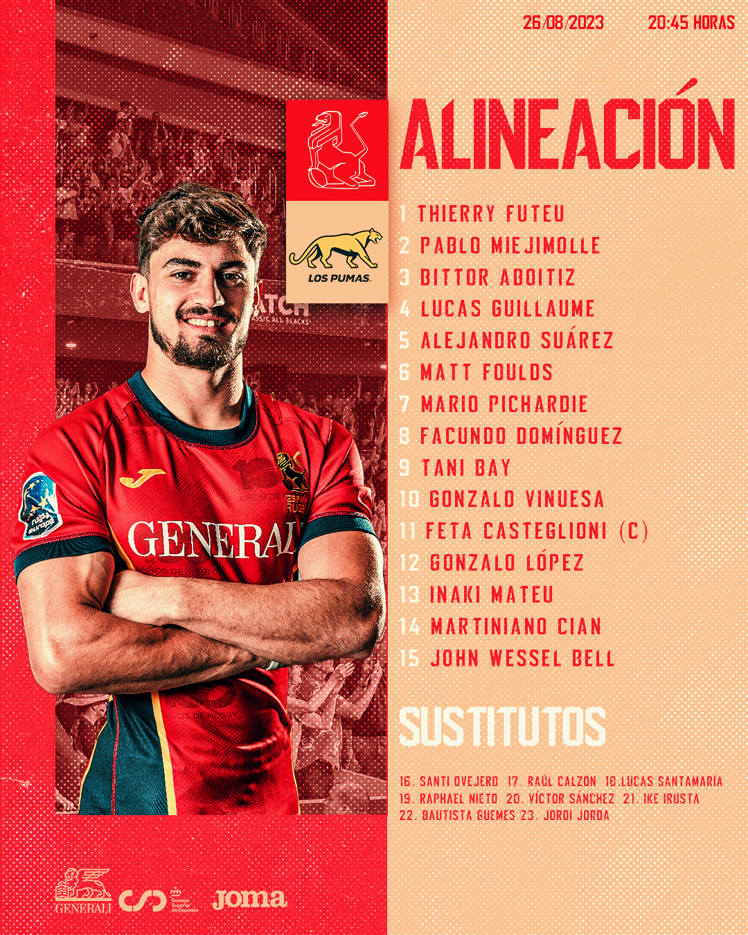 Alineación de España para enfrentarse a Argentina en ‘The Match’