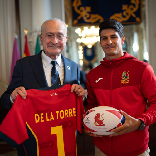 Recepción a la Selección Nacional de Rugby 7s en el Ayuntamiento de Málaga