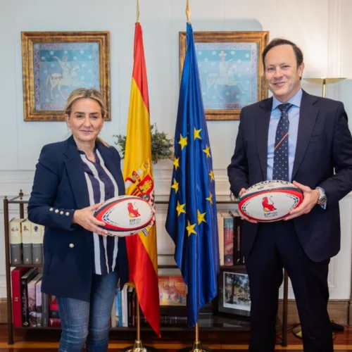 La ministra Milagros Tolón recibe al presidente de la Real Federación Española de Rugby