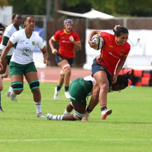 Las Leonas compiten contra Sudáfrica en una histórica mañana de rugby en Sevilla (0-20)